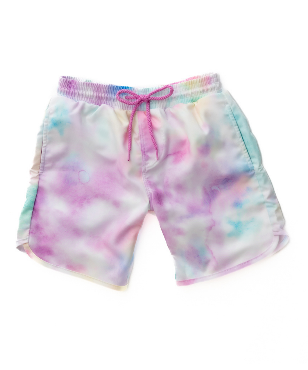 Navalora Boy's Cotton Candy Tie Dye Swim Short