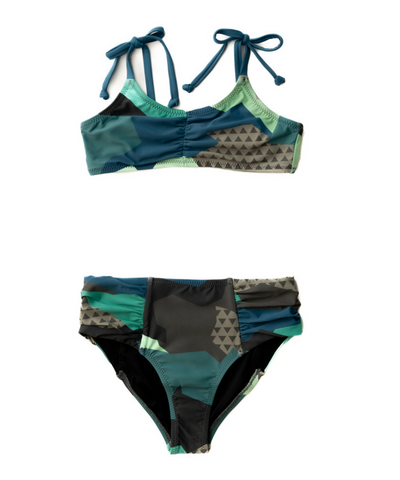 Girl's Colorful Camo Tie Bikini