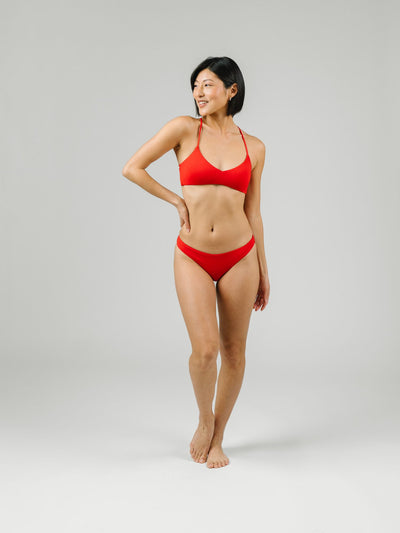 Women's Scarlet Red Classic Bikini Bottom