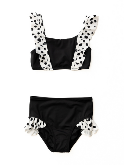 Girl's Dalmatians on Vacation Ruffle Bikini