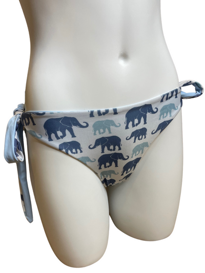 Navalora Matching Swimsuits Women's Elephants on Parade Cheeky Tie Bikini Bottom