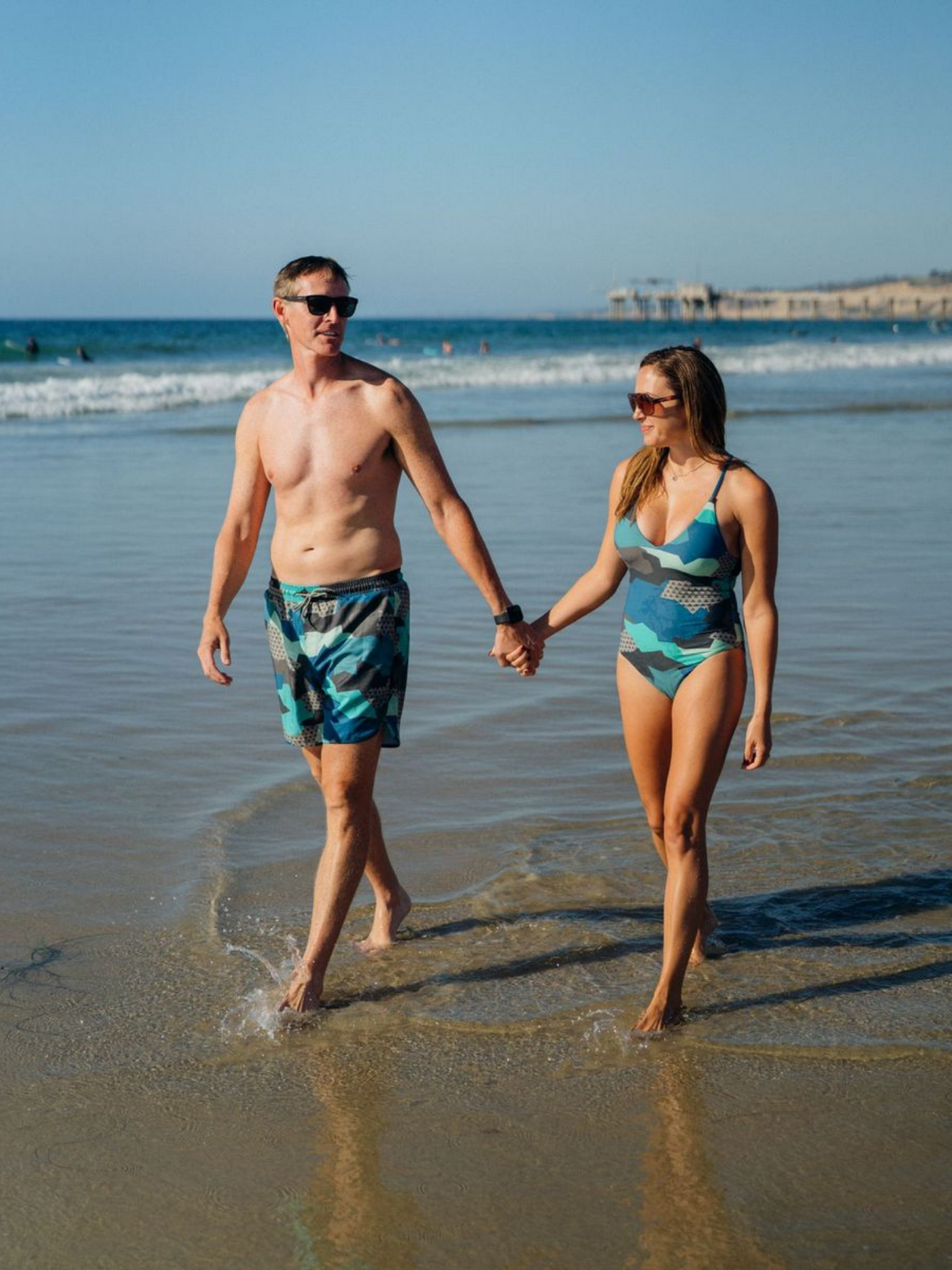 Navalora Matching Swimsuits for Couples and Matching Swimsuits for Families Men's Colorful Camo Swim Short