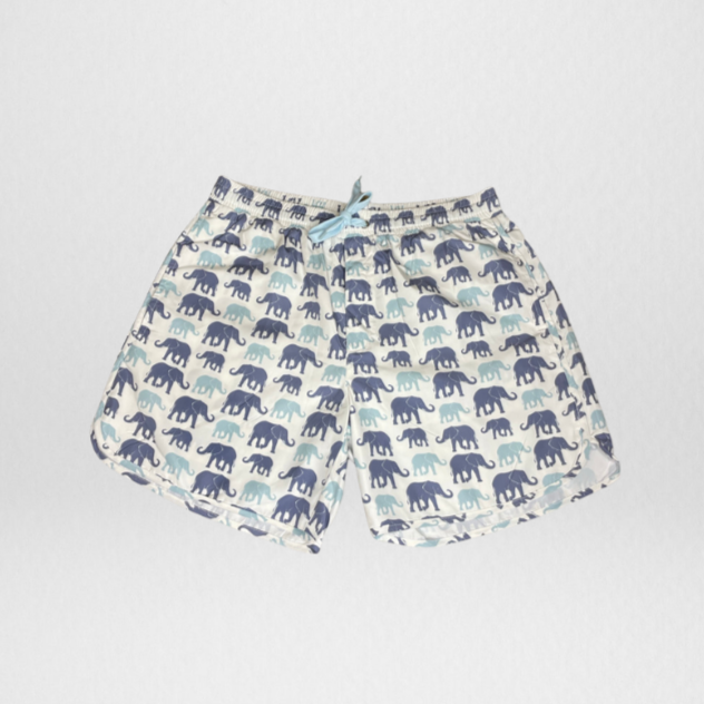 Navalora Matching Swimsuits for Couples and Matching Swimsuits for Families Men's Men's Elephants on Parade Swim Short