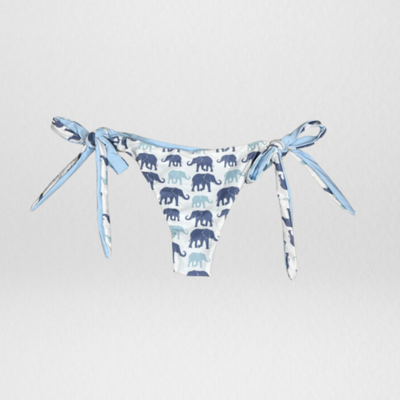 Navalora Matching Swimsuits Women's Elephants on Parade Cheeky Tie Bikini Bottom