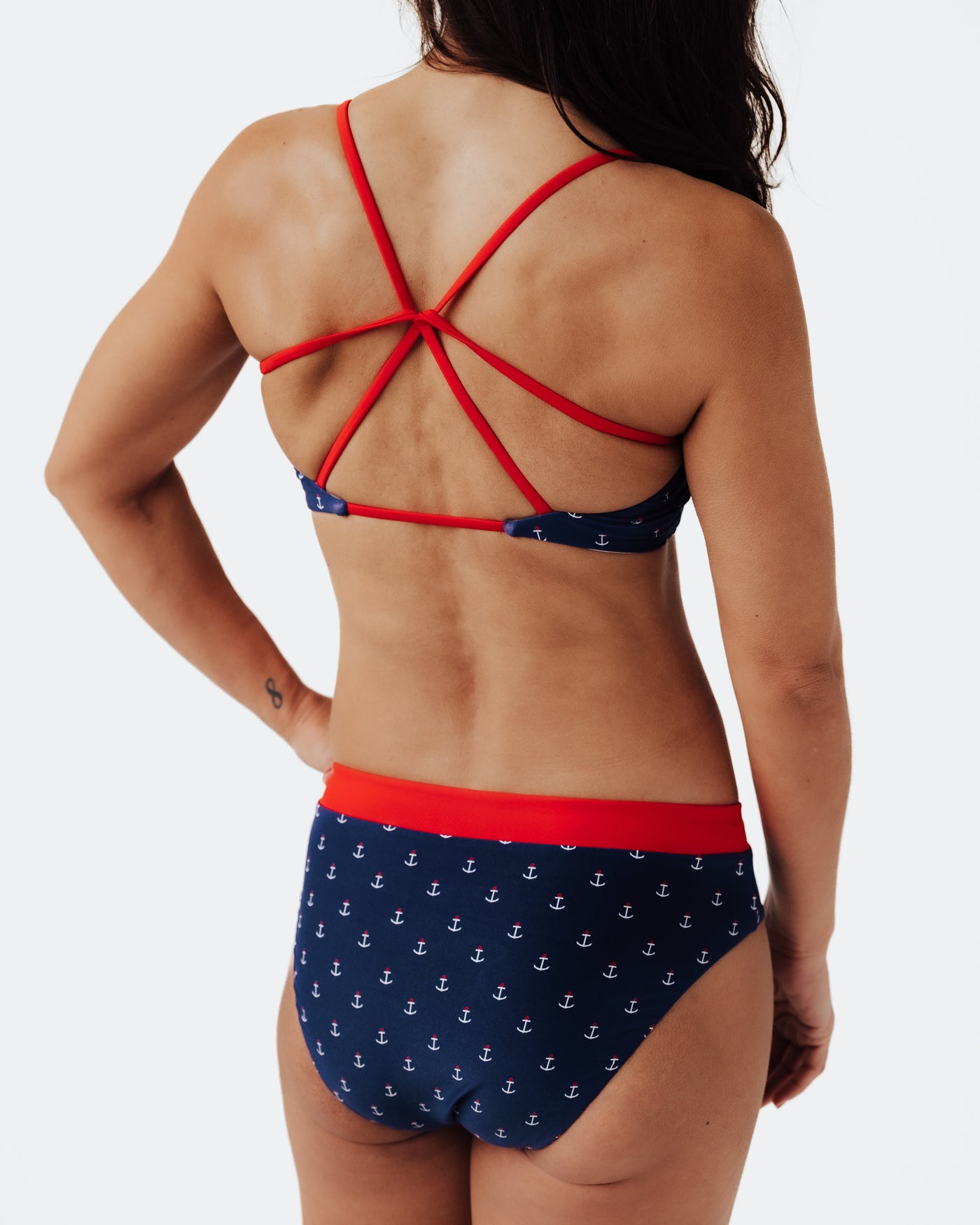 Women's Anchors Aweigh Strappy Swim Bikini Top