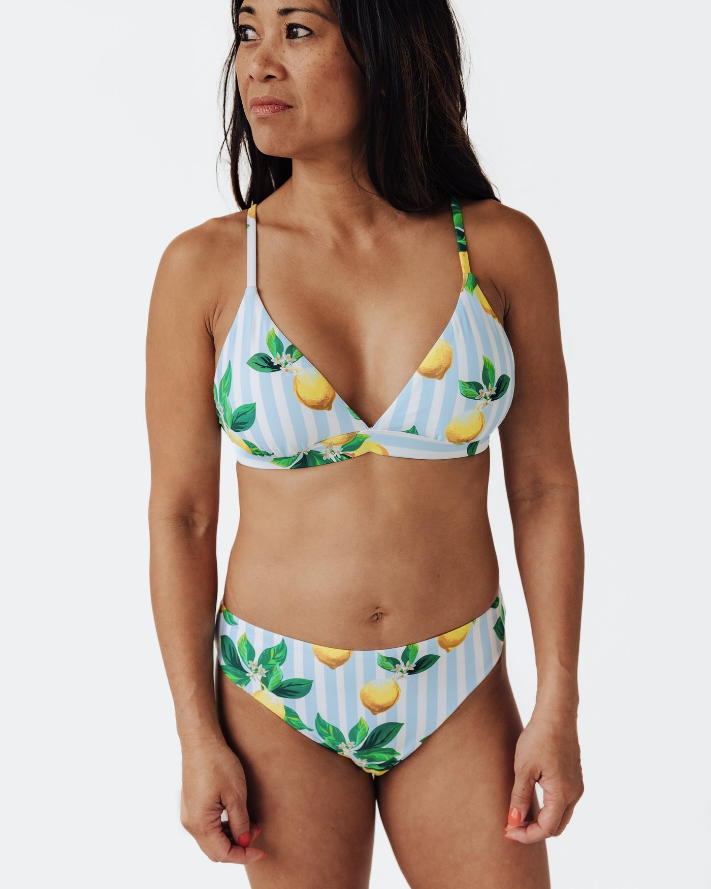 Women's Amalfi Coast Lemon Triangle Bikini Top