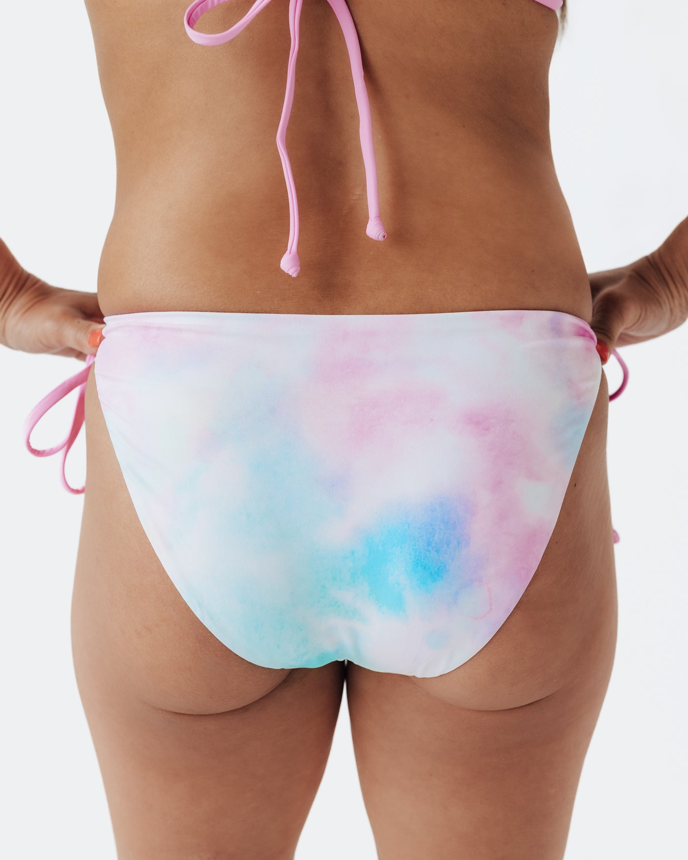 Women's Cotton Candy Tie Dye String Bikini Bottom
