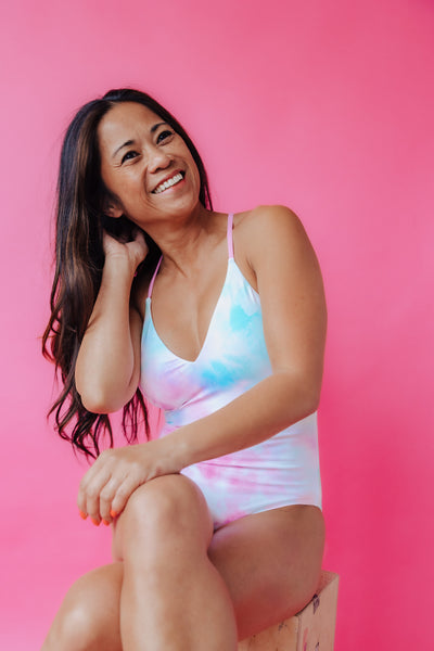 Women's Cotton Candy Tie Dye One Piece Swimsuit