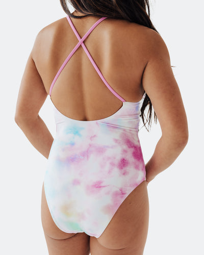 Women's Cotton Candy Tie Dye One Piece Swimsuit