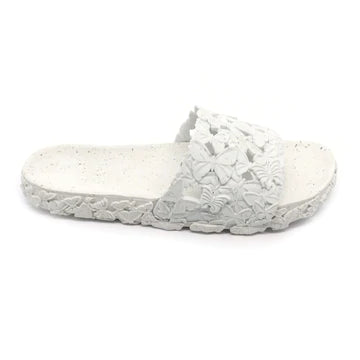 Sunies Slide Butterfly White